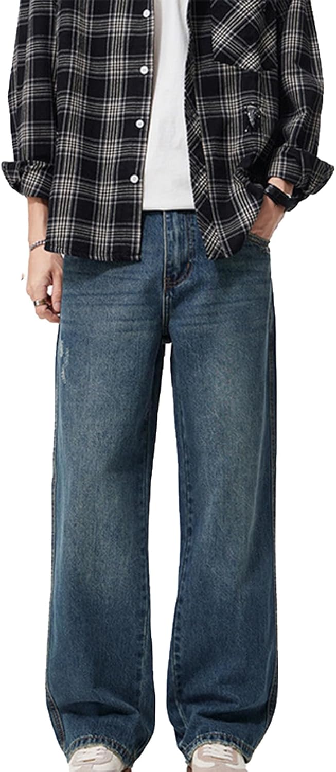 ダメージ加工 ストレートデニム ブラック リメイク lsjdln] デニム